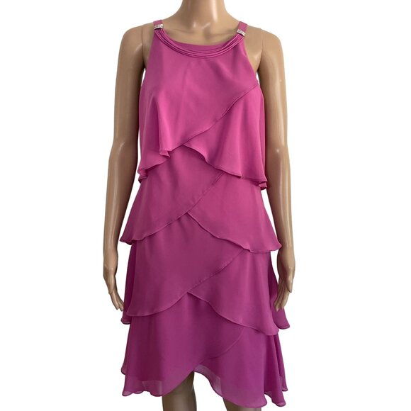 SL Fashion Pink Flare Dress Size 12